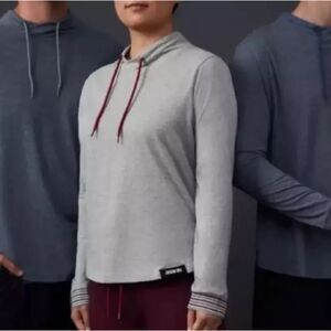 JASON WU Top Womens Sz Medium Gray Pullover Long Sleeve Casual Lounge EVA AIR